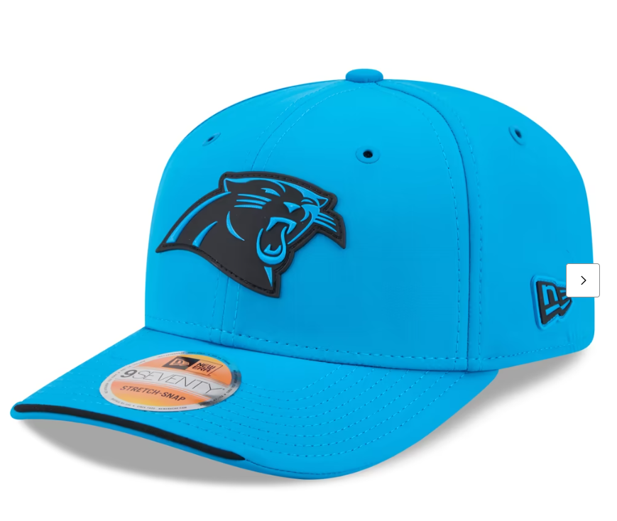 Men's New Era Blue Carolina Panthers 2026 Sideline 9SEVENTY Adjustable Hat