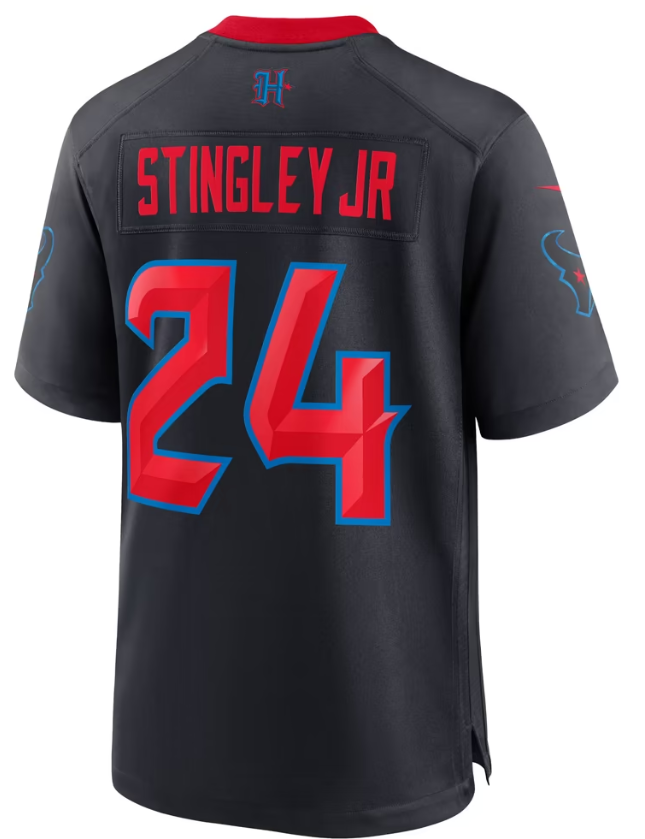 Men's Nike Derek Stingley Jr. Navy Houston Texans 2nd Alternate Game Jersey