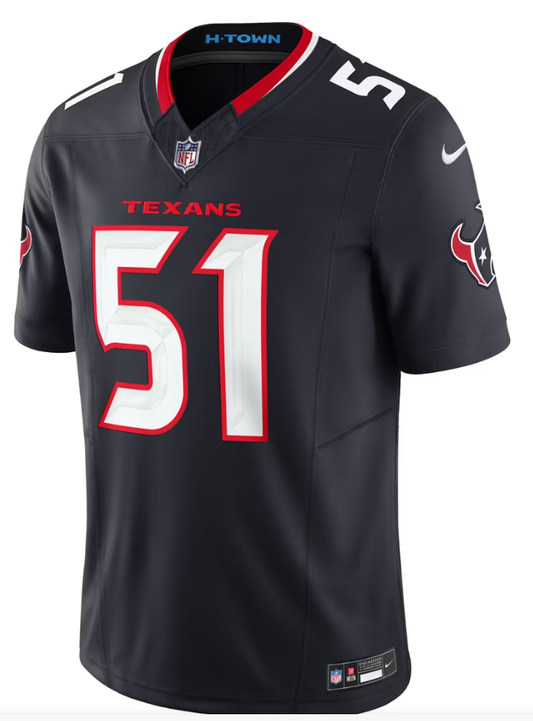 Men's Nike Will Anderson Jr. Navy Houston Texans Vapor F.U.S.E. Limited Jersey