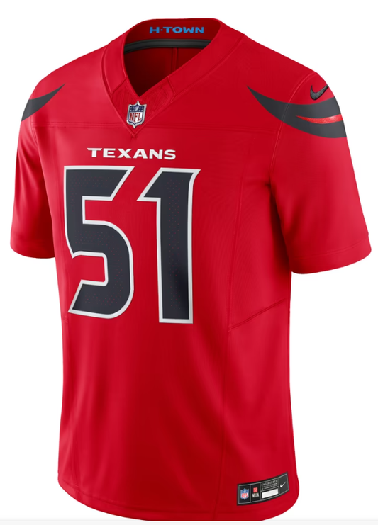 Men's Nike Will Anderson Jr. Red Houston Texans Alternate Vapor F.U.S.E. Limited Jersey