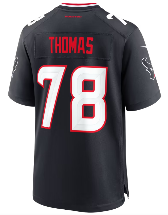 Men's Nike Nathan Thomas Navy Houston Texans Team Game Jersey