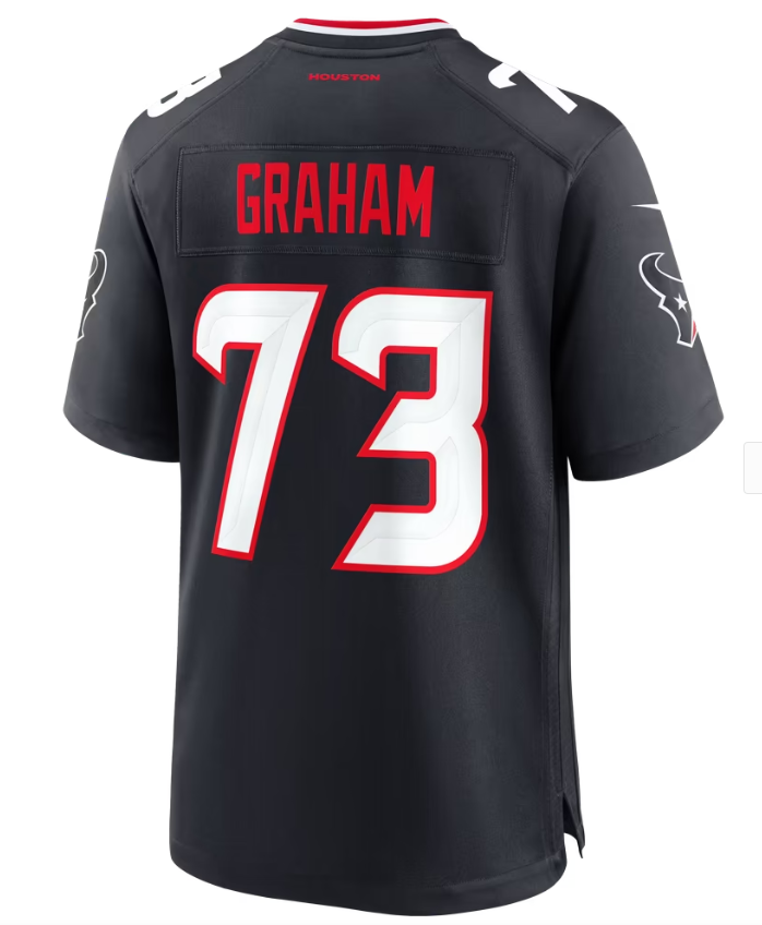Men's Nike Derrick Graham Navy Houston Texans Team Game Jersey