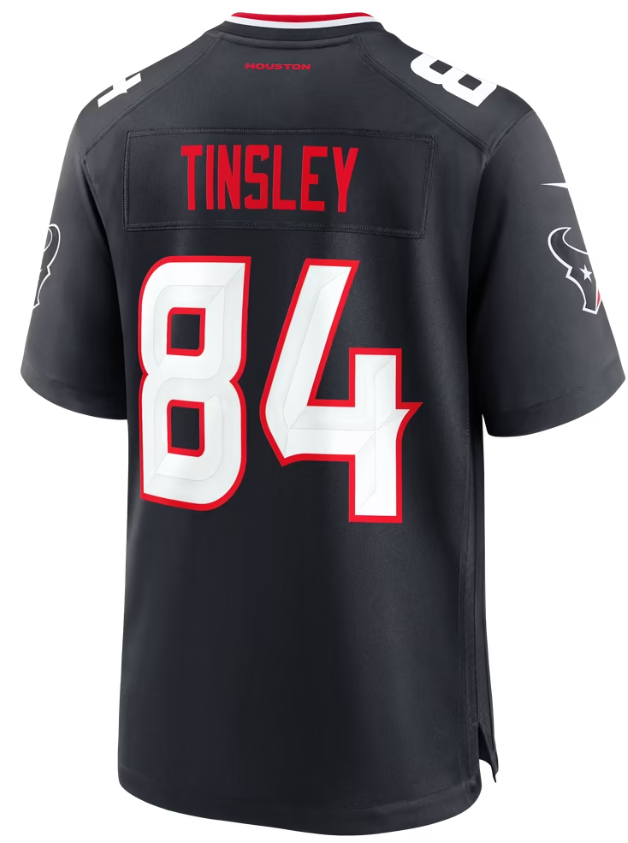 Men's Nike Mitch Tinsley Navy Houston Texans Team Game Jersey