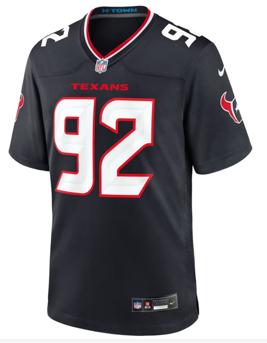 Men's Nike Dylan Horton Navy Houston Texans Team Game Jersey