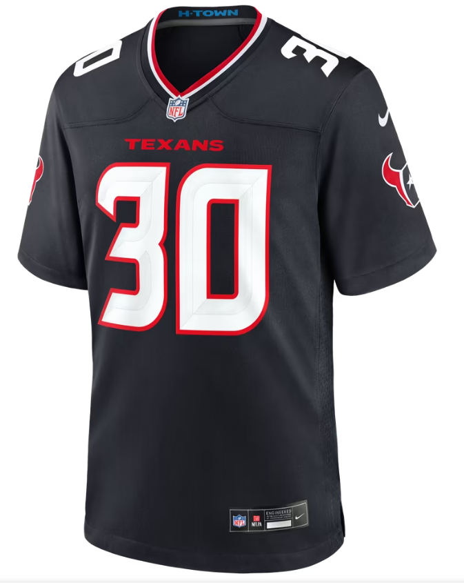 Men's Nike Brandon Codrington Navy Houston Texans Team Game Jersey