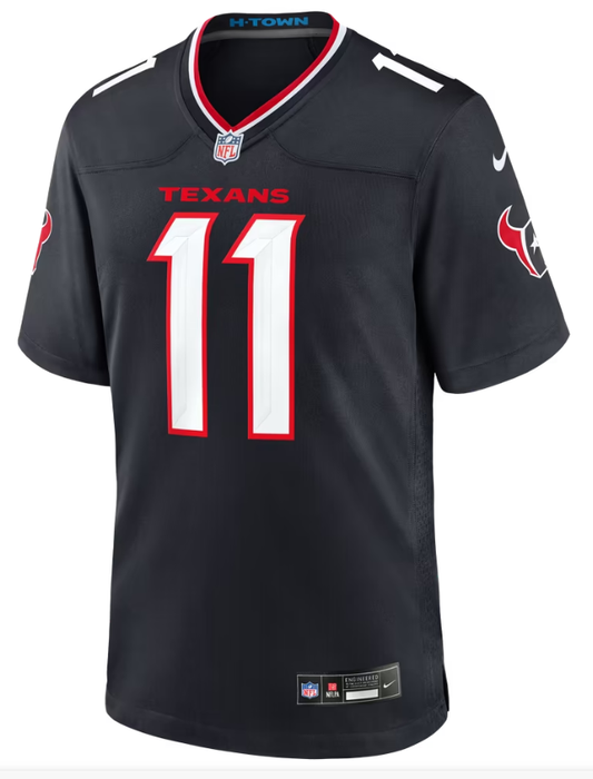 Men's Nike Tremon Smith Navy Houston Texans Team Game Jersey