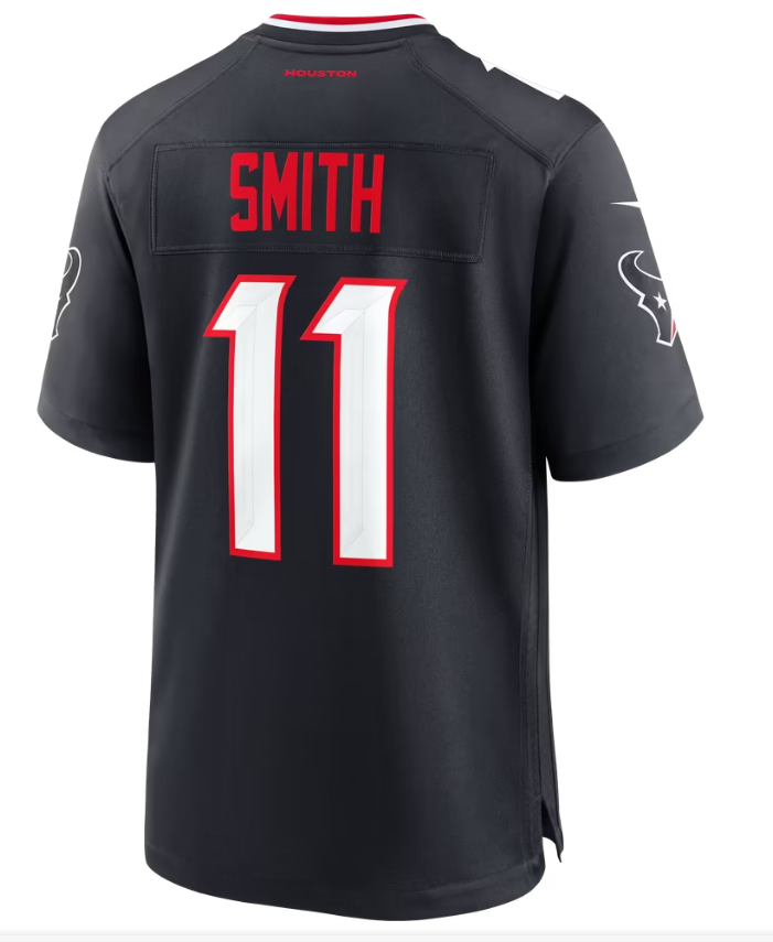 Men's Nike Tremon Smith Navy Houston Texans Team Game Jersey