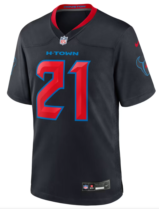 Men's Nike Nick Chubb Navy Houston Texans Alternate 2 Game Jersey