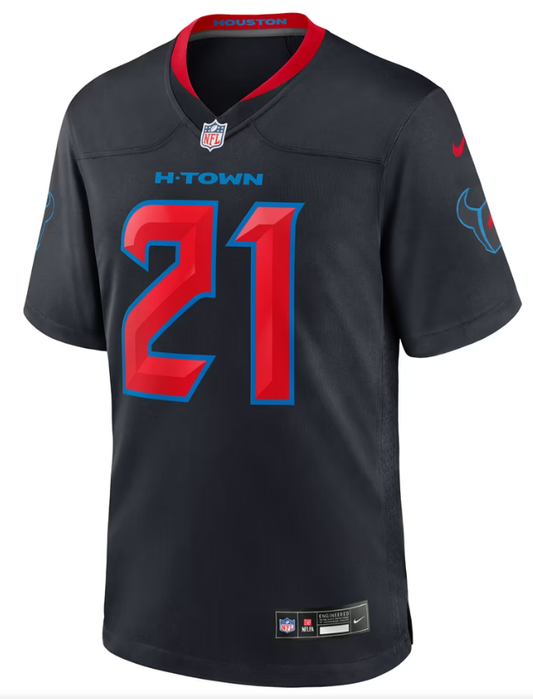 Men's Nike Nick Chubb Navy Houston Texans Alternate 2 Game Jersey