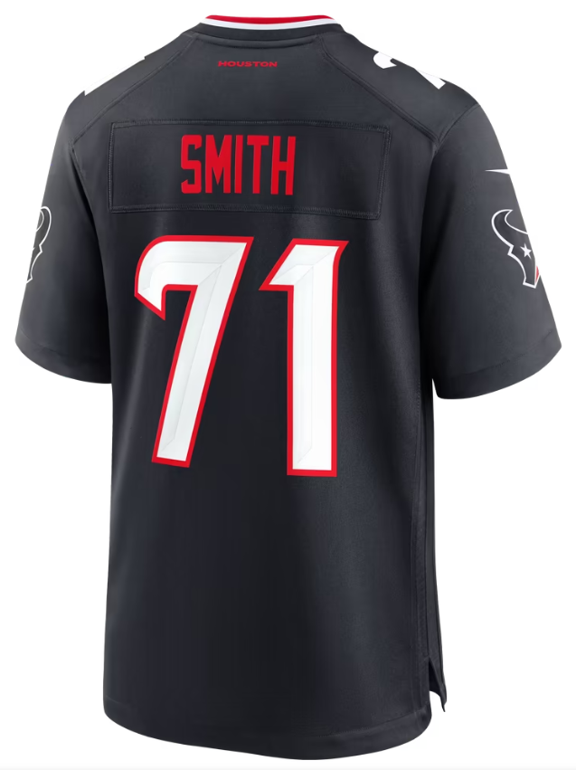 Men's Nike Braden Smith Navy Houston Texans Team Game Jersey
