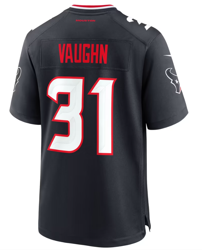 Men's Nike Deuce Vaughn Navy Houston Texans Team Game Jersey