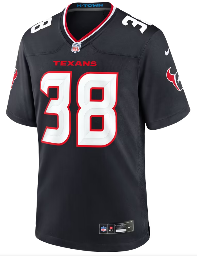 Men's Nike Kai Kroeger Navy Houston Texans Team Game Jersey