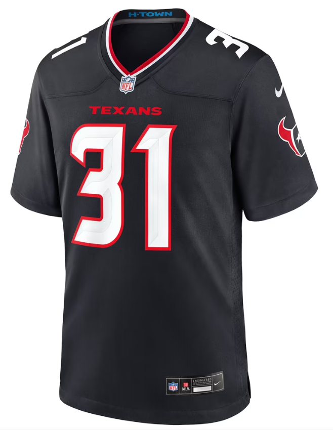 Men's Nike Bryce Oliver Navy Houston Texans Team Game Jersey