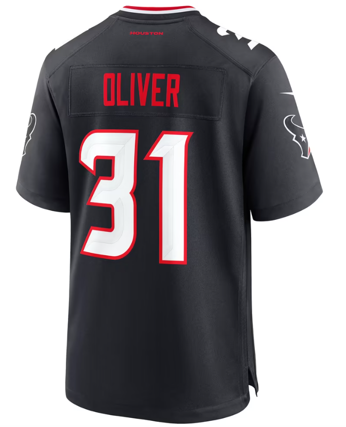 Men's Nike Bryce Oliver Navy Houston Texans Team Game Jersey