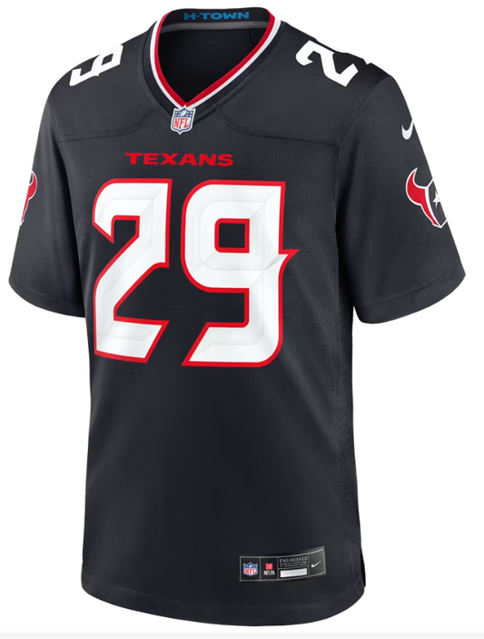 Men's Nike M.J. Stewart Navy Houston Texans Team Game Jersey