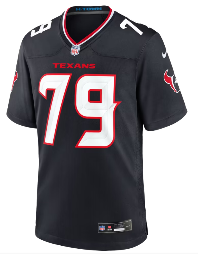Men's Nike Aireontae Ersery Navy Houston Texans Team Game Jersey