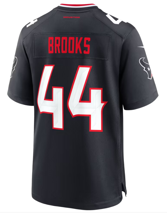 Men's Nike British Brooks Navy Houston Texans Team Game Jersey