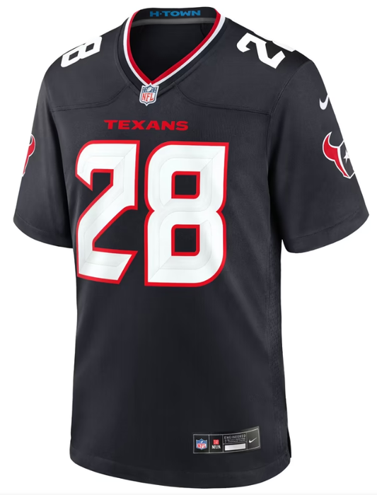 Men's Nike Joe Mixon Navy Houston Texans Game Jersey