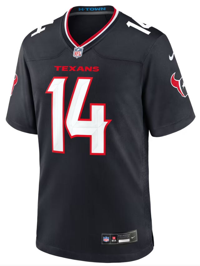 Men's Nike Jaylin Noel Navy Houston Texans Team Game Jersey