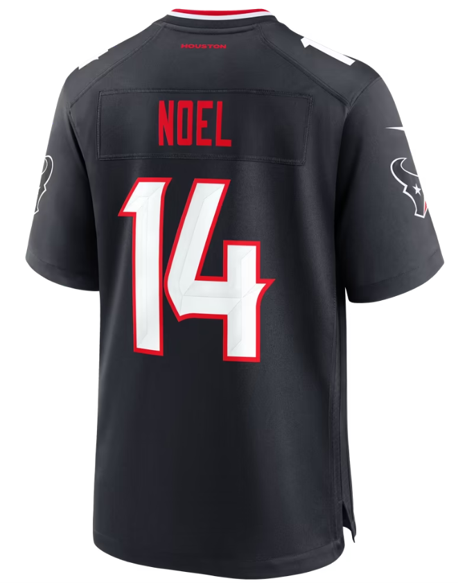 Men's Nike Jaylin Noel Navy Houston Texans Team Game Jersey