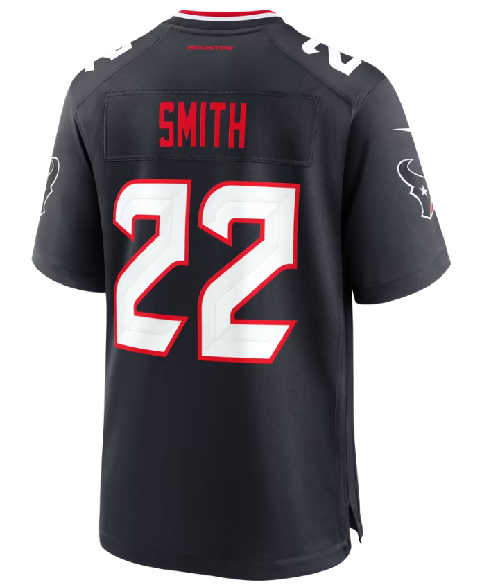 Men's Nike Jaylin Smith Navy Houston Texans Team Game Jersey