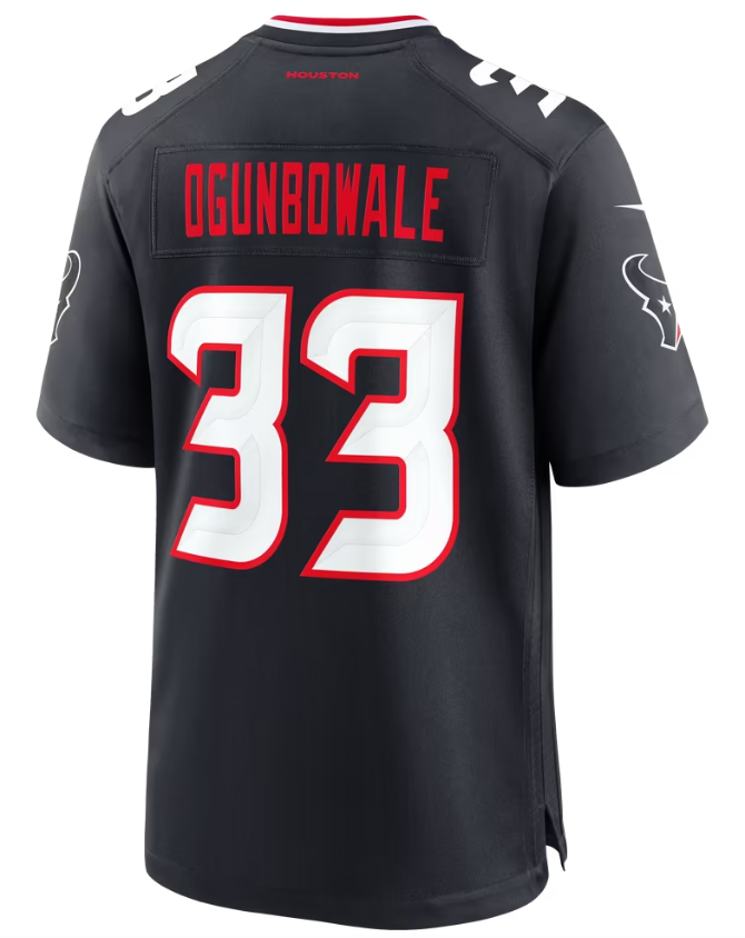 Men's Nike Dare Ogunbowale Navy Houston Texans Team Game Jersey
