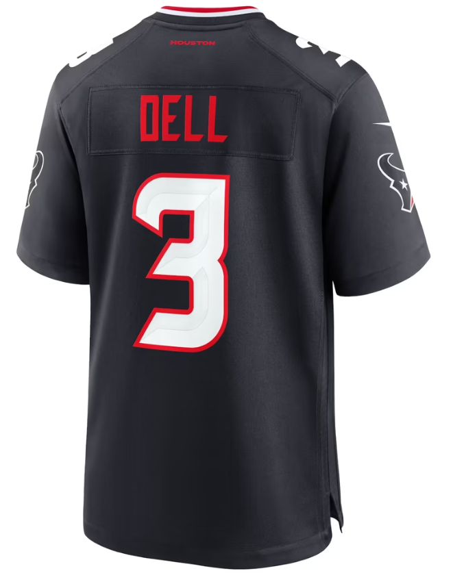 Men's Nike Tank Dell Navy Houston Texans Game Jersey