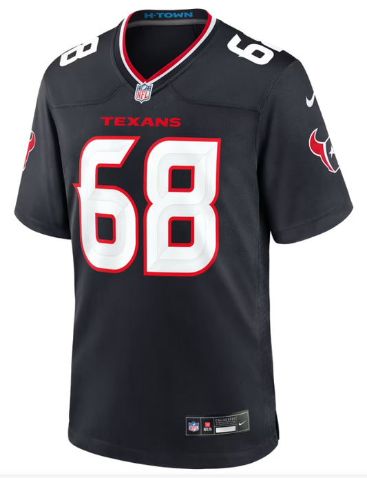 Men's Nike Aaron Graves Navy Houston Texans Team Game Jersey