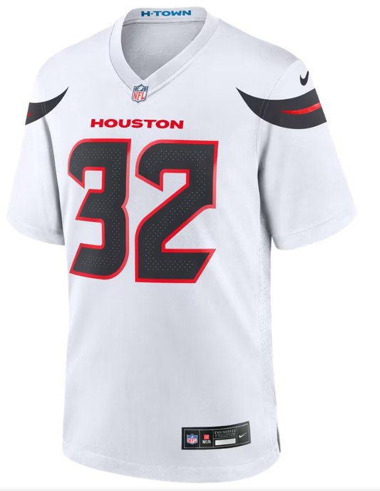 Men's Nike David Montgomery White Houston Texans Game Jersey
