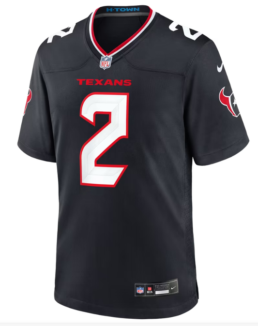 Men's Nike Calen Bullock Navy Houston Texans Team Game Jersey