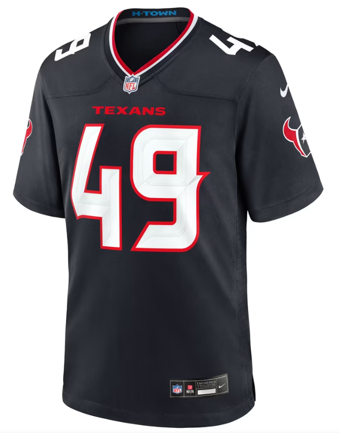 Men's Nike Chad Muma Navy Houston Texans Team Game Jersey