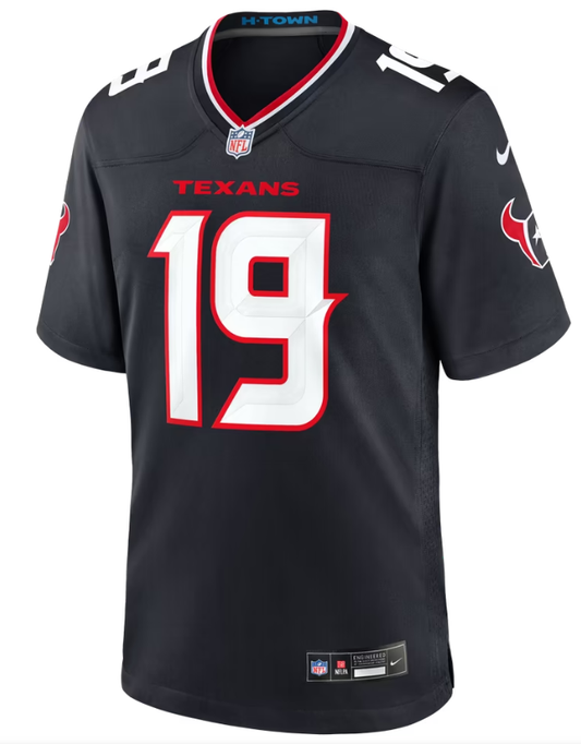 Men's Nike Xavier Hutchinson Navy Houston Texans Team Game Jersey