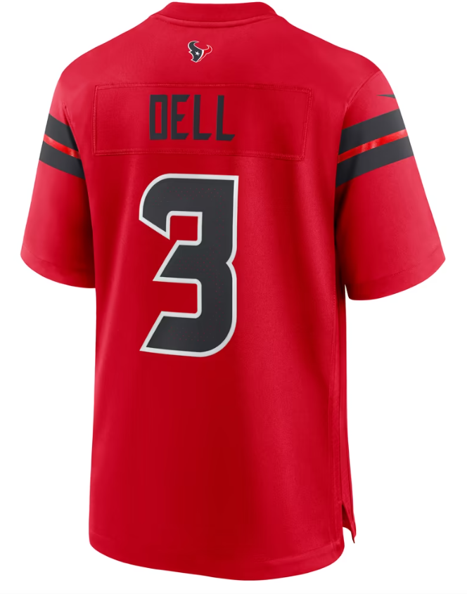 Men's Nike Tank Dell Red Houston Texans Alternate Game Jersey