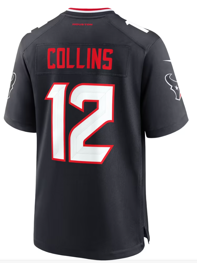 Men's Nike Nico Collins Navy Houston Texans Game Jersey