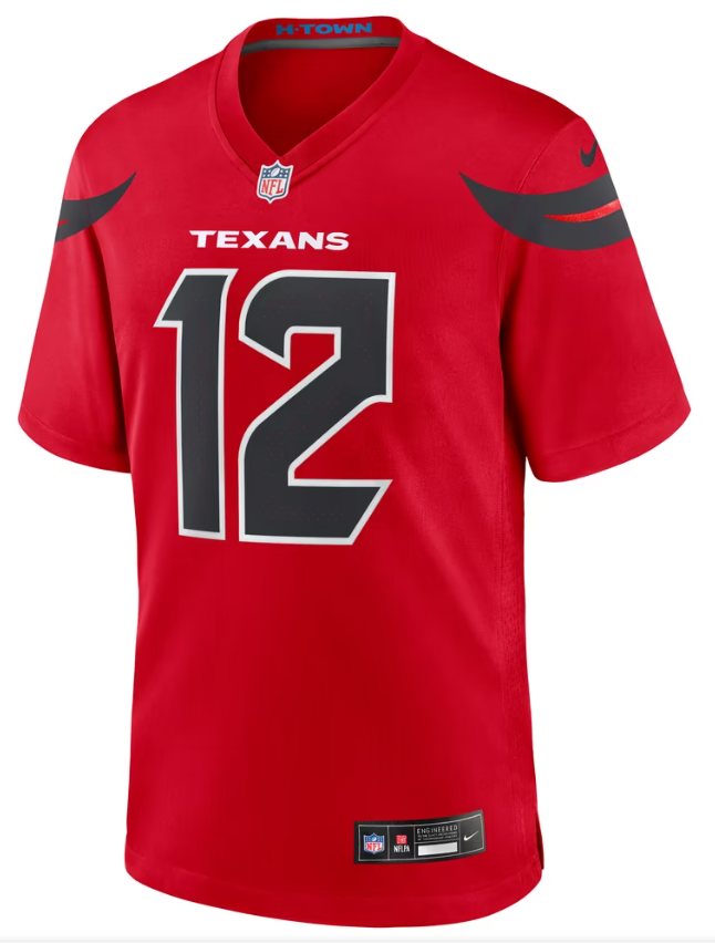 Men's Nike Nico Collins Red Houston Texans Alternate Game Jersey