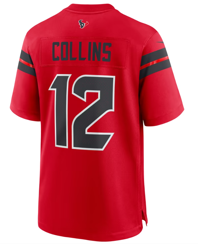 Men's Nike Nico Collins Red Houston Texans Alternate Game Jersey