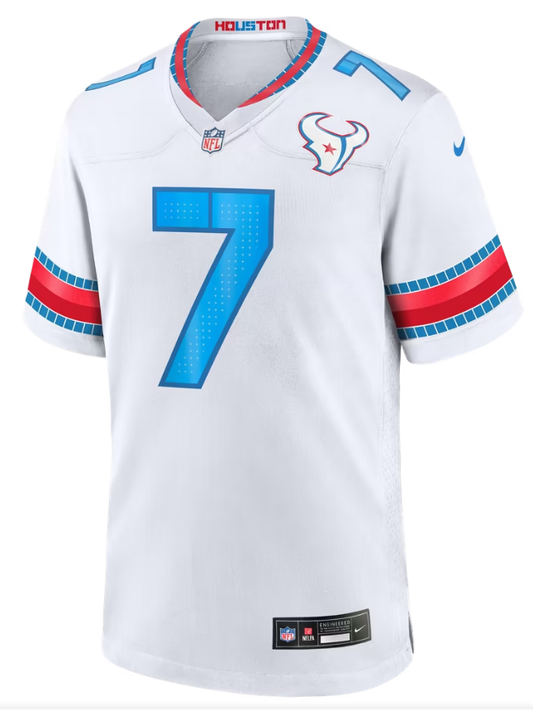 Men's Nike C.J. Stroud White Houston Texans 2026 Rivalries Collection Game Jersey
