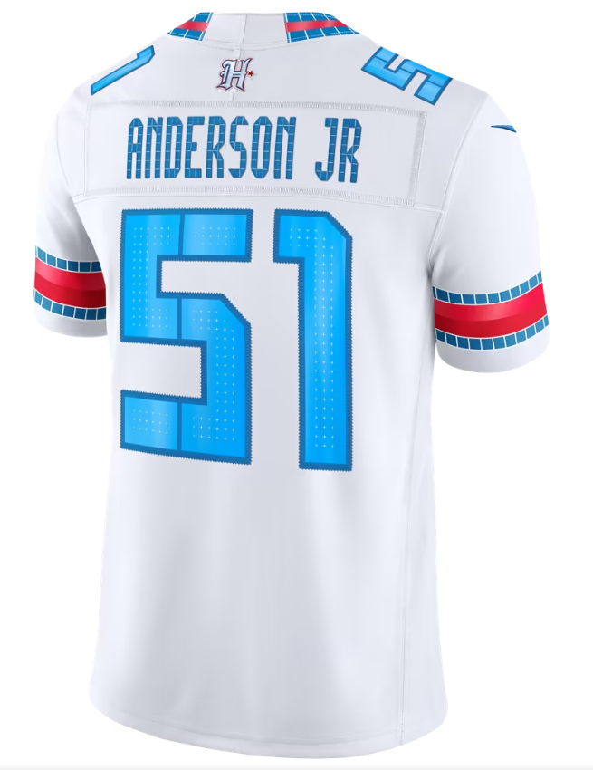 Men's Nike Will Anderson Jr. White Houston Texans 2026 Rivalries Collection Stitched Limited Jersey