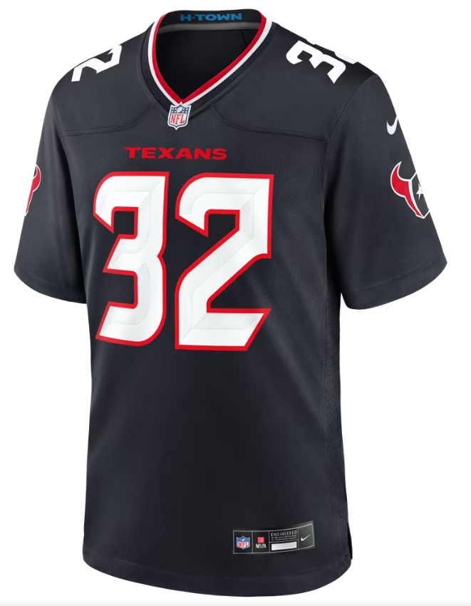 Men's Nike David Montgomery Navy Houston Texans Game Jersey