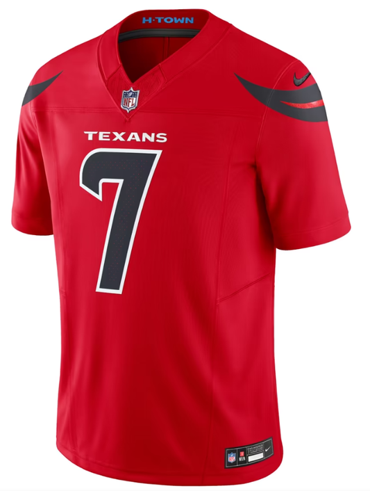 Men's Nike C.J. Stroud Red Houston Texans Alternate Vapor F.U.S.E. Limited Jersey