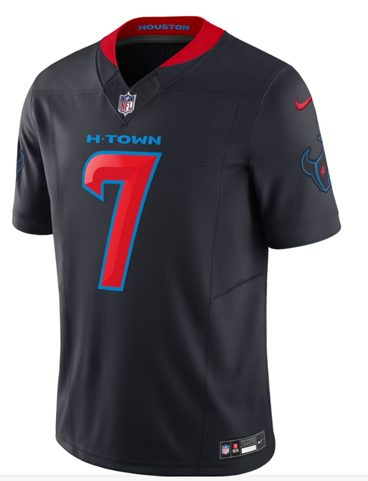 Men's Nike C.J. Stroud Navy Houston Texans 2nd Alternate Vapor F.U.S.E. Limited Jersey