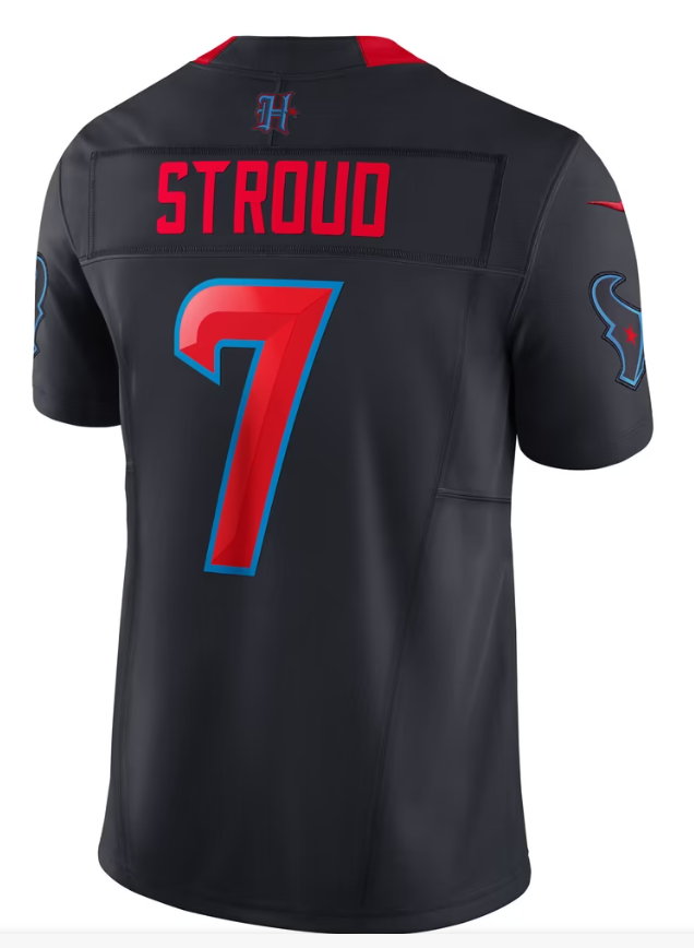 Men's Nike C.J. Stroud Navy Houston Texans 2nd Alternate Vapor F.U.S.E. Limited Jersey