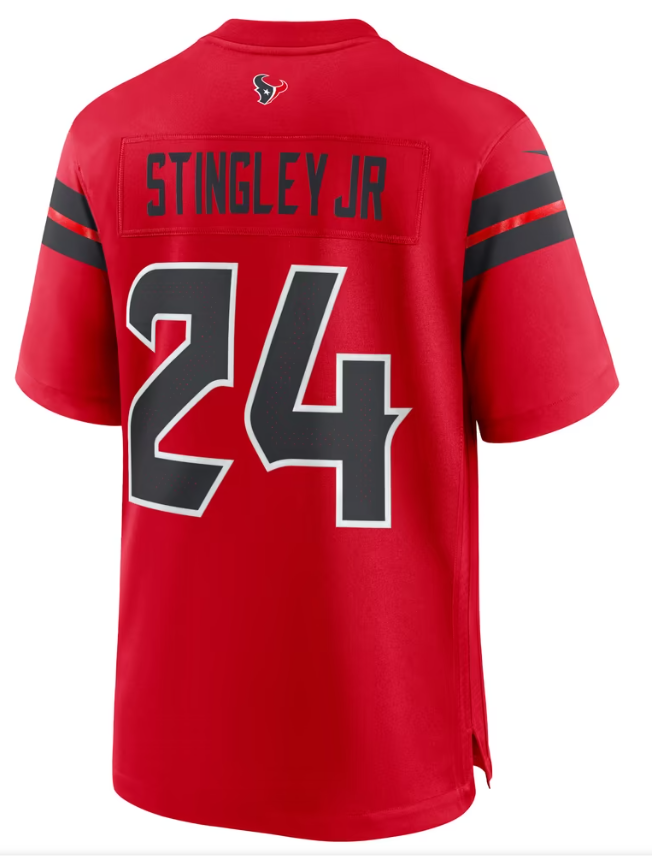 Men's Nike Derek Stingley Jr. Red Houston Texans Alternate Game Jersey