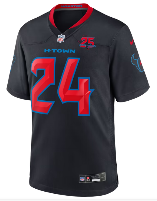 Men's Nike Derek Stingley Jr. Navy Houston Texans Alternate 2 25th Season Game Jersey