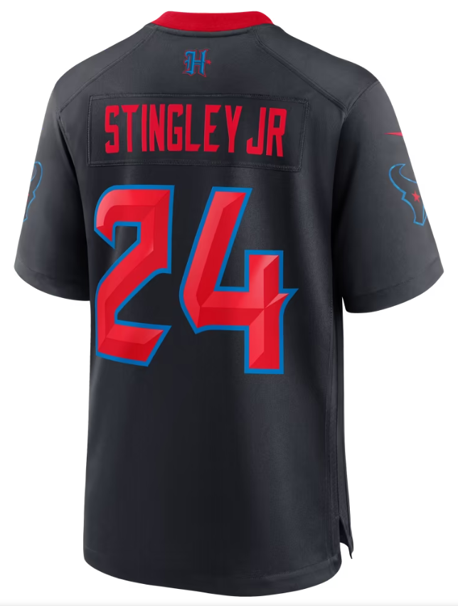 Men's Nike Derek Stingley Jr. Navy Houston Texans Alternate 2 25th Season Game Jersey