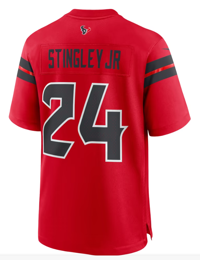 Men's Nike Derek Stingley Jr. Red Houston Texans Alternate Game Jersey