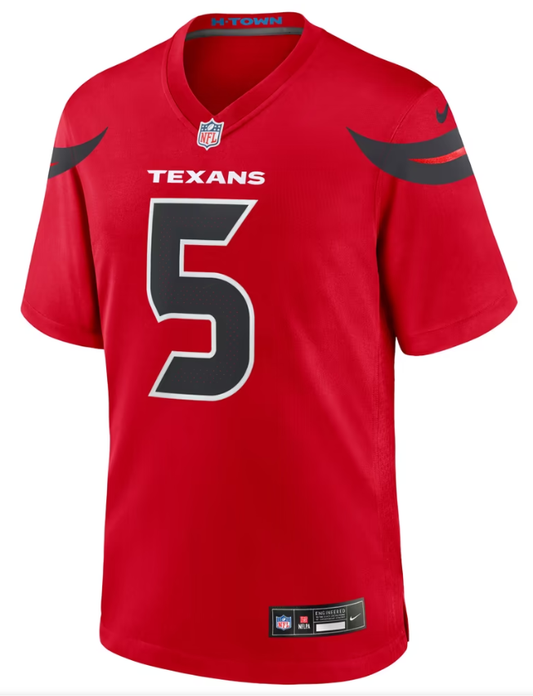 Men's Nike Jalen Pitre Red Houston Texans Alternate Game Jersey