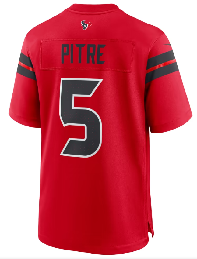 Men's Nike Jalen Pitre Red Houston Texans Alternate Game Jersey