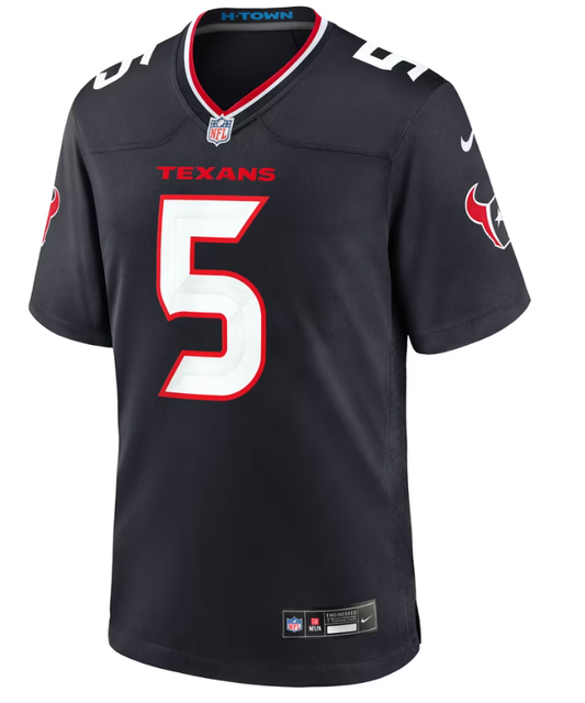 Men's Nike Jalen Pitre Navy Houston Texans Game Jersey