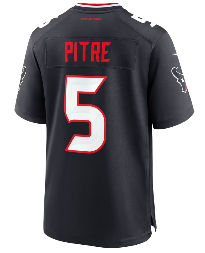 Men's Nike Jalen Pitre Navy Houston Texans Game Jersey